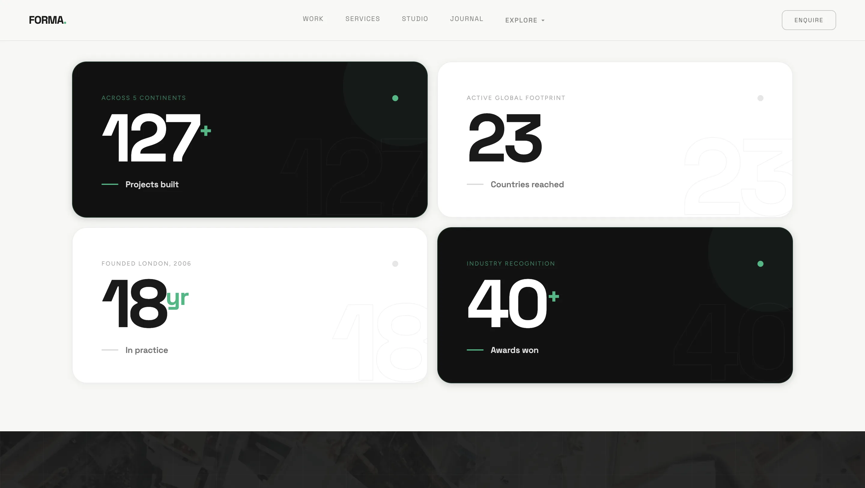 Concept Build: Editorial Platform for an Architecture Studio gallery 1