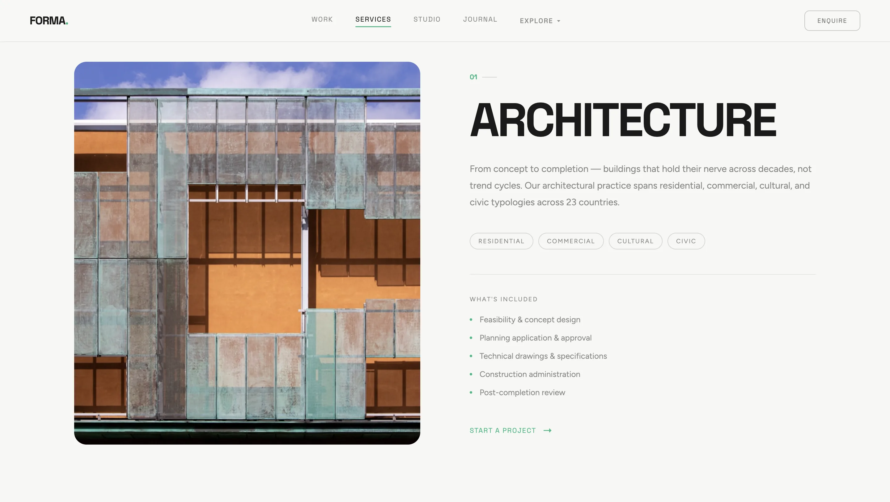 Concept Build: Editorial Platform for an Architecture Studio gallery 8