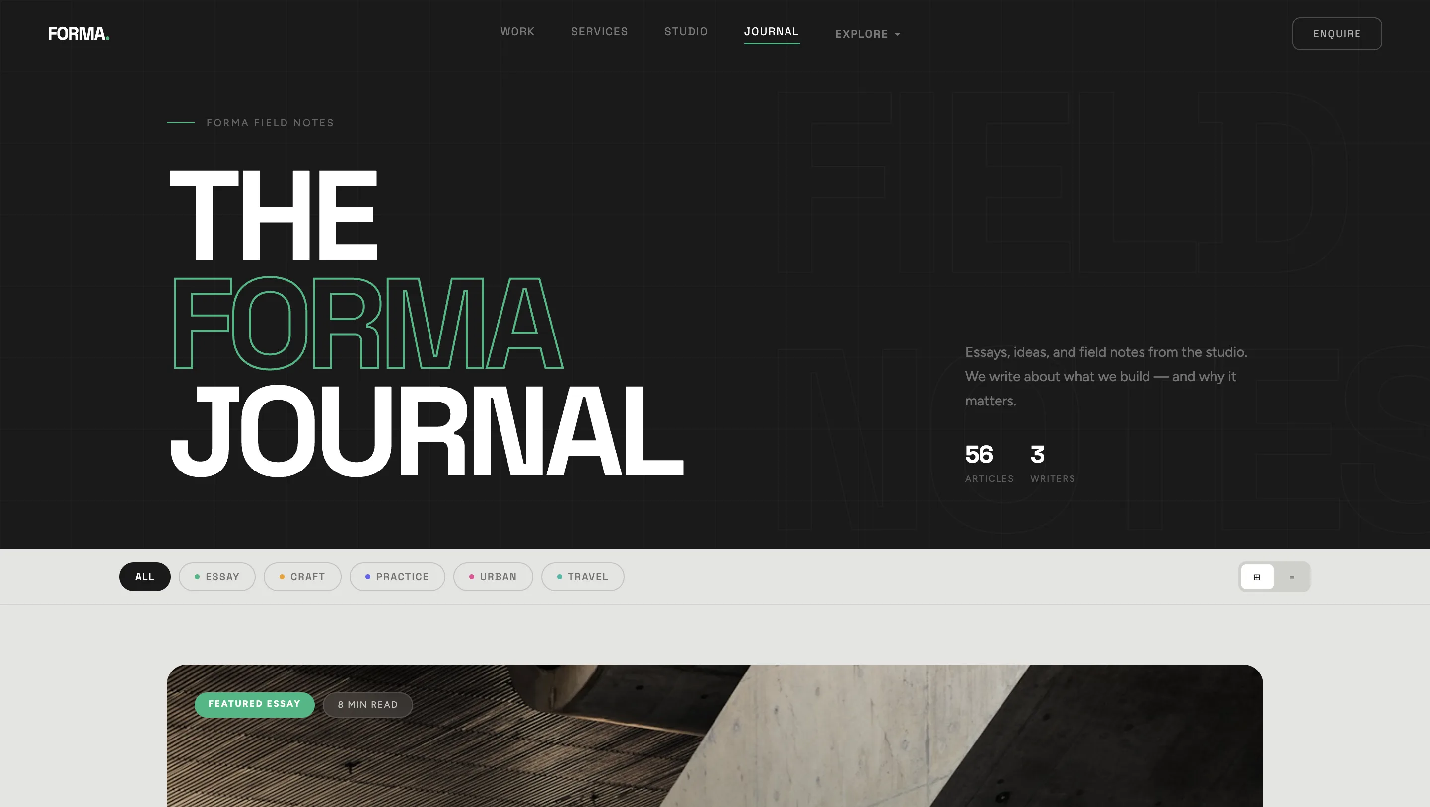 Concept Build: Editorial Platform for an Architecture Studio visual 5