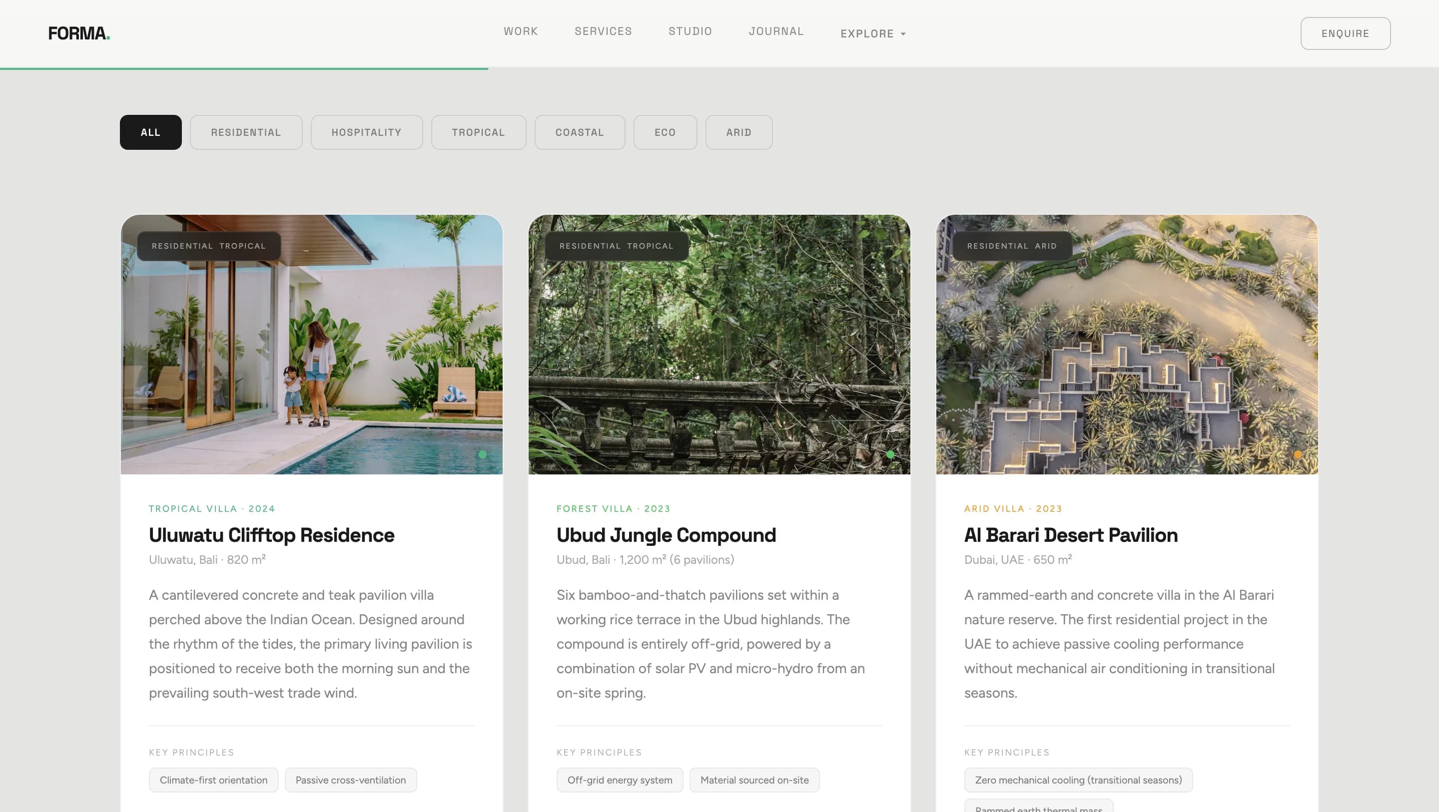 Concept Build: Editorial Platform for an Architecture Studio gallery 31