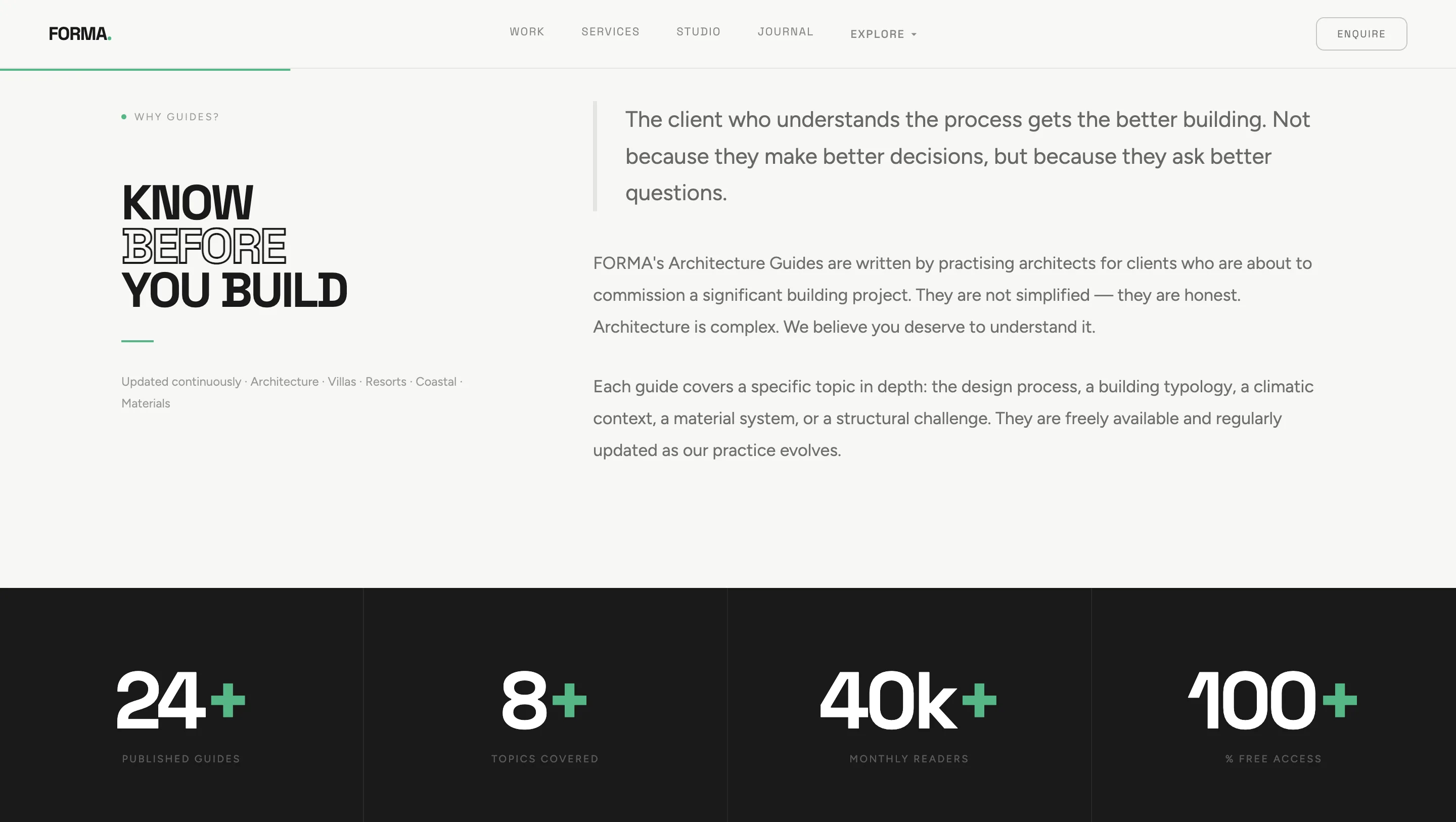 Concept Build: Editorial Platform for an Architecture Studio gallery 34