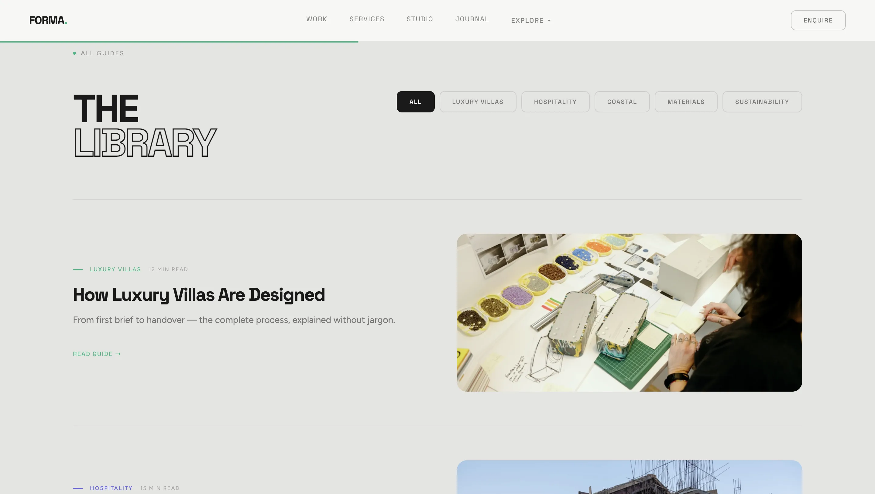Concept Build: Editorial Platform for an Architecture Studio gallery 35