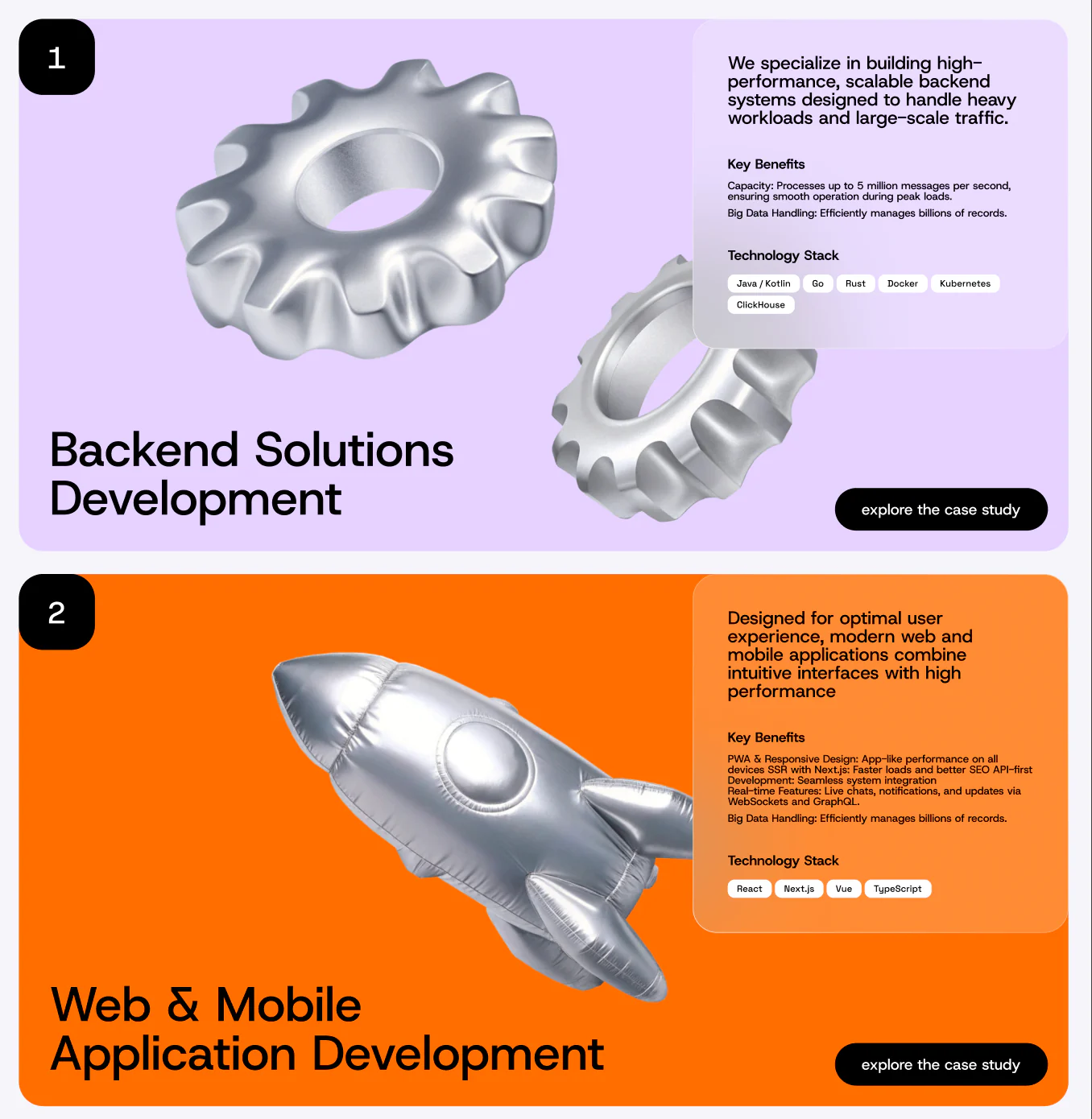 AERA service interface for backend systems and web and mobile application development