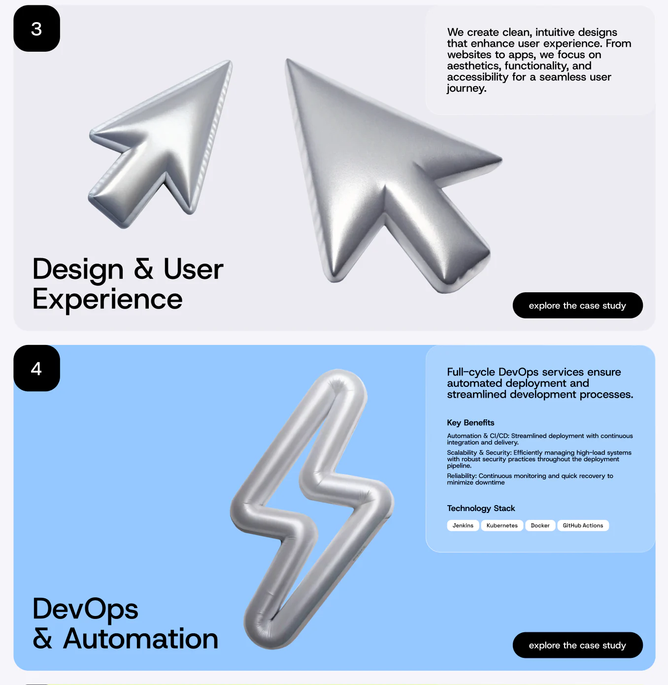 AERA service interface for design and user experience plus DevOps and automation