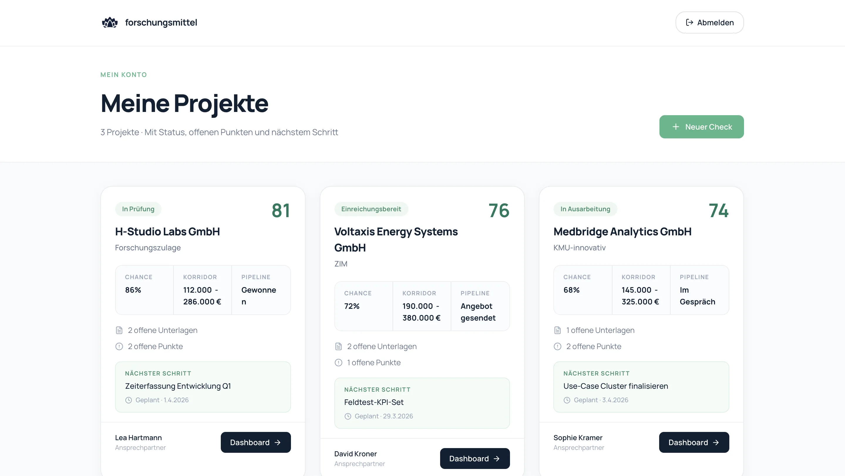 Forschungsmittel product layer screen 06