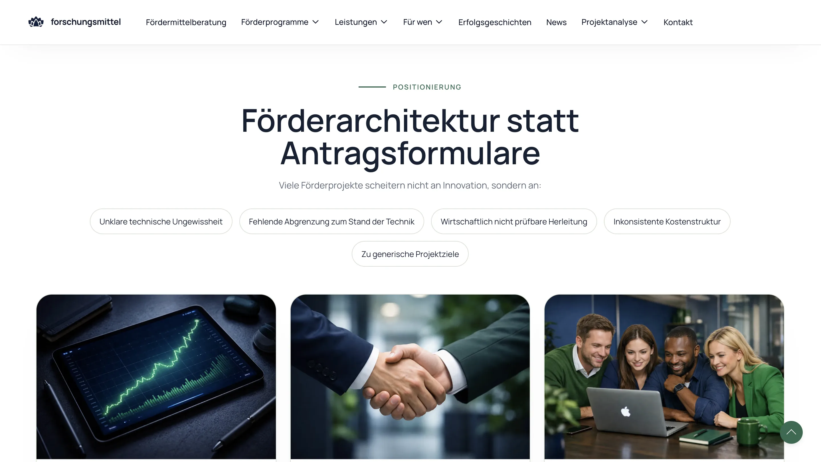 Forschungsmittel website layer screen 01