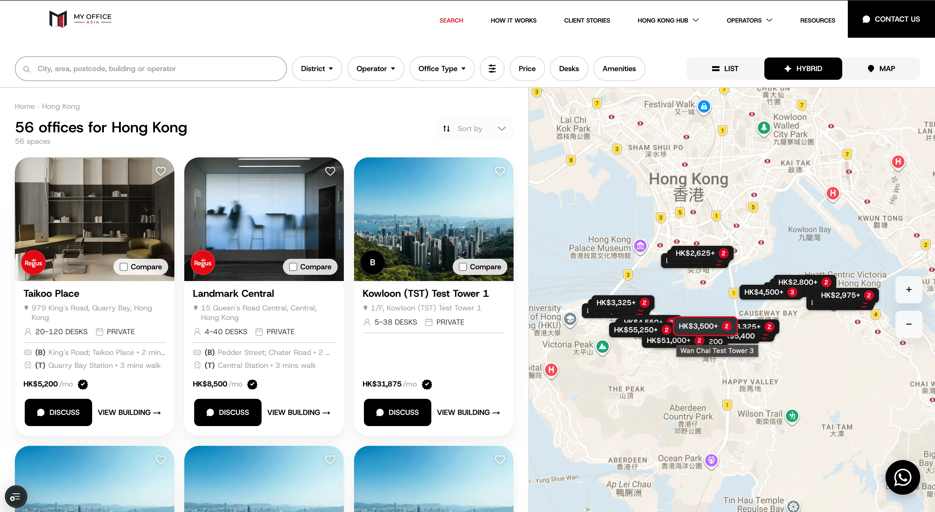 My Office Asia — Flex-Workspace Catalog Platform with Admin CMS — gallery 4