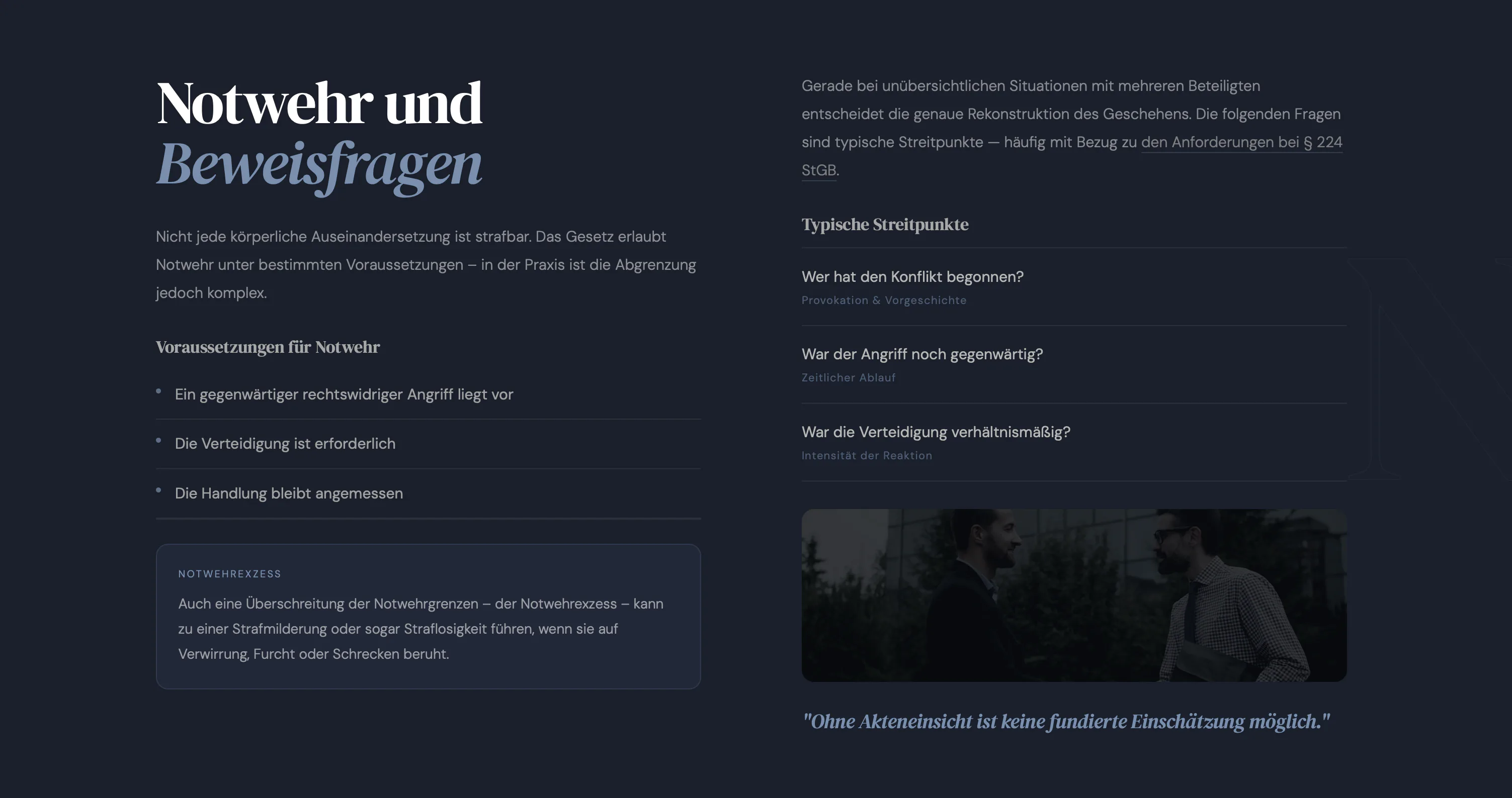 Wenzel self-defense and evidence legal information page
