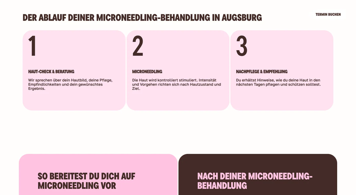 WunderDerm three-step microneedling process interface