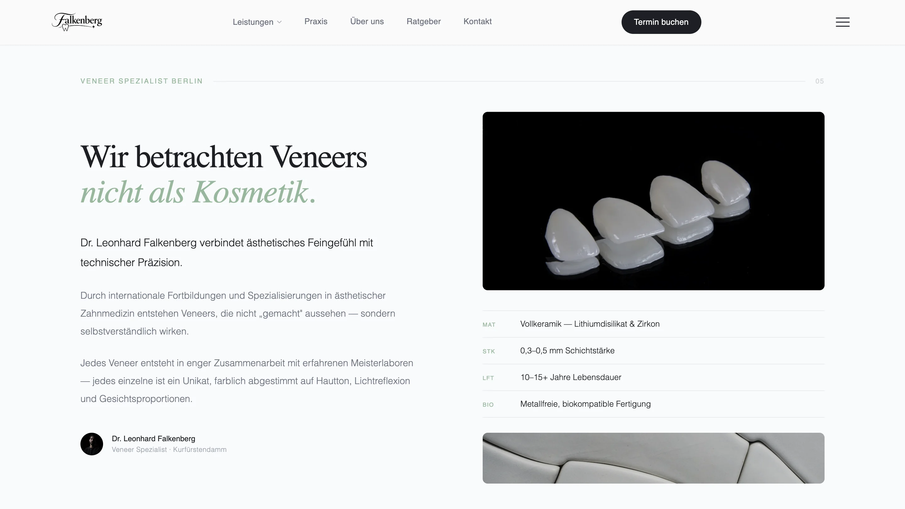 Illustrative website section focused on topic information (concept)