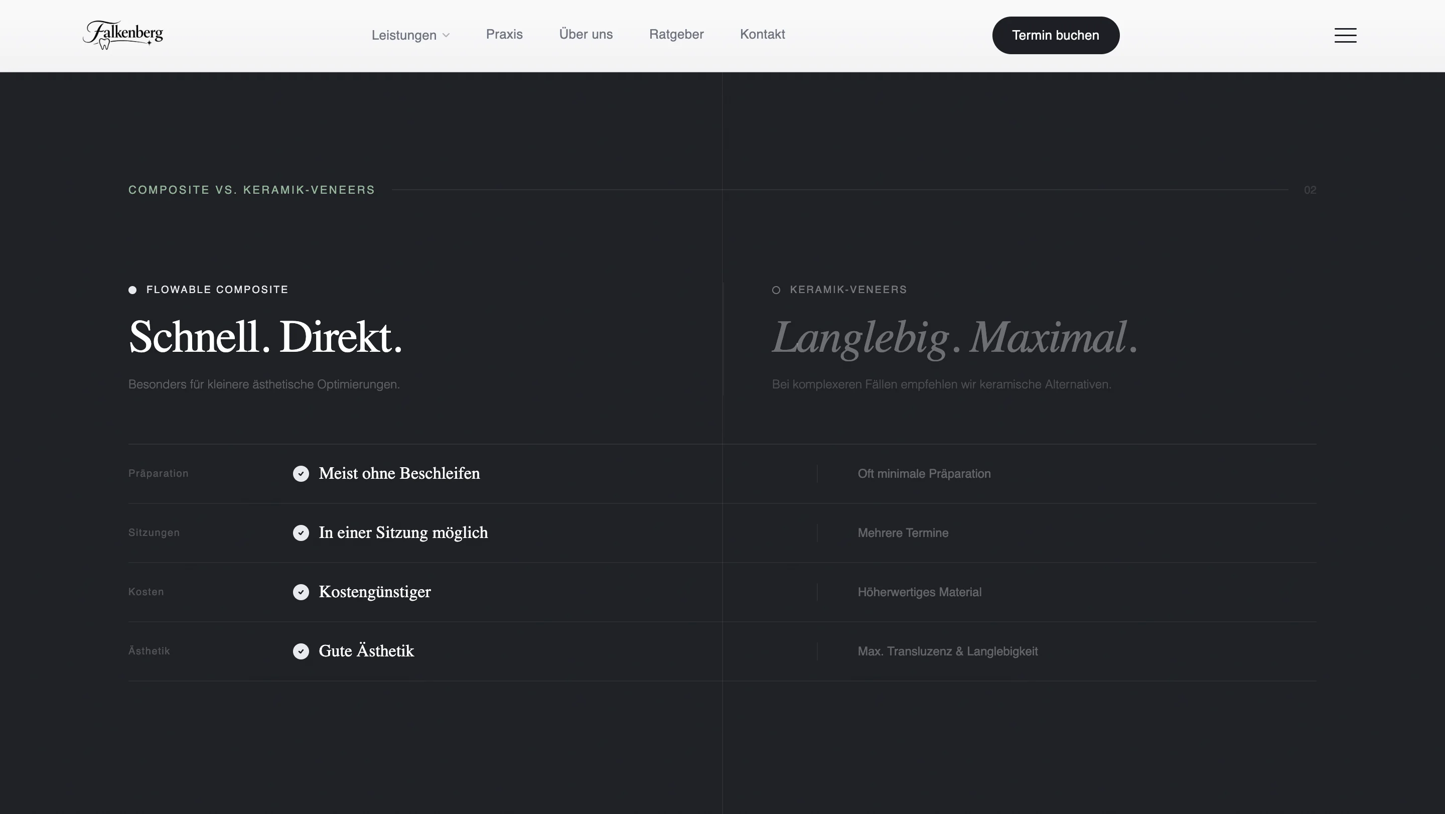 Illustrative website page with editorial image composition (concept)