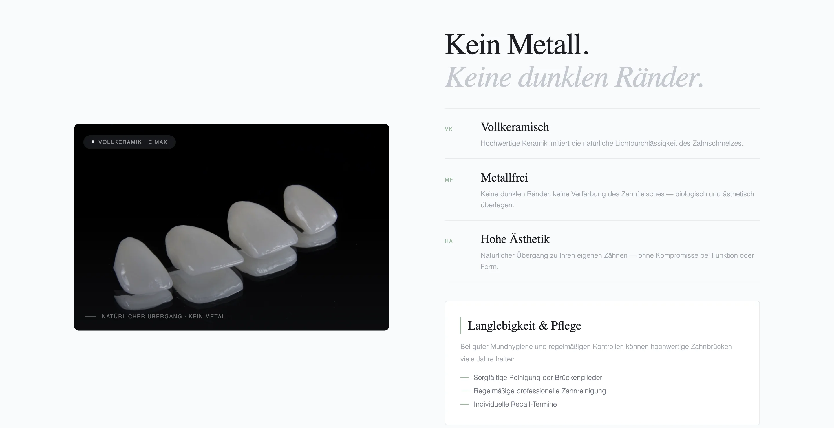 Illustrative service screen with visual hierarchy (concept)