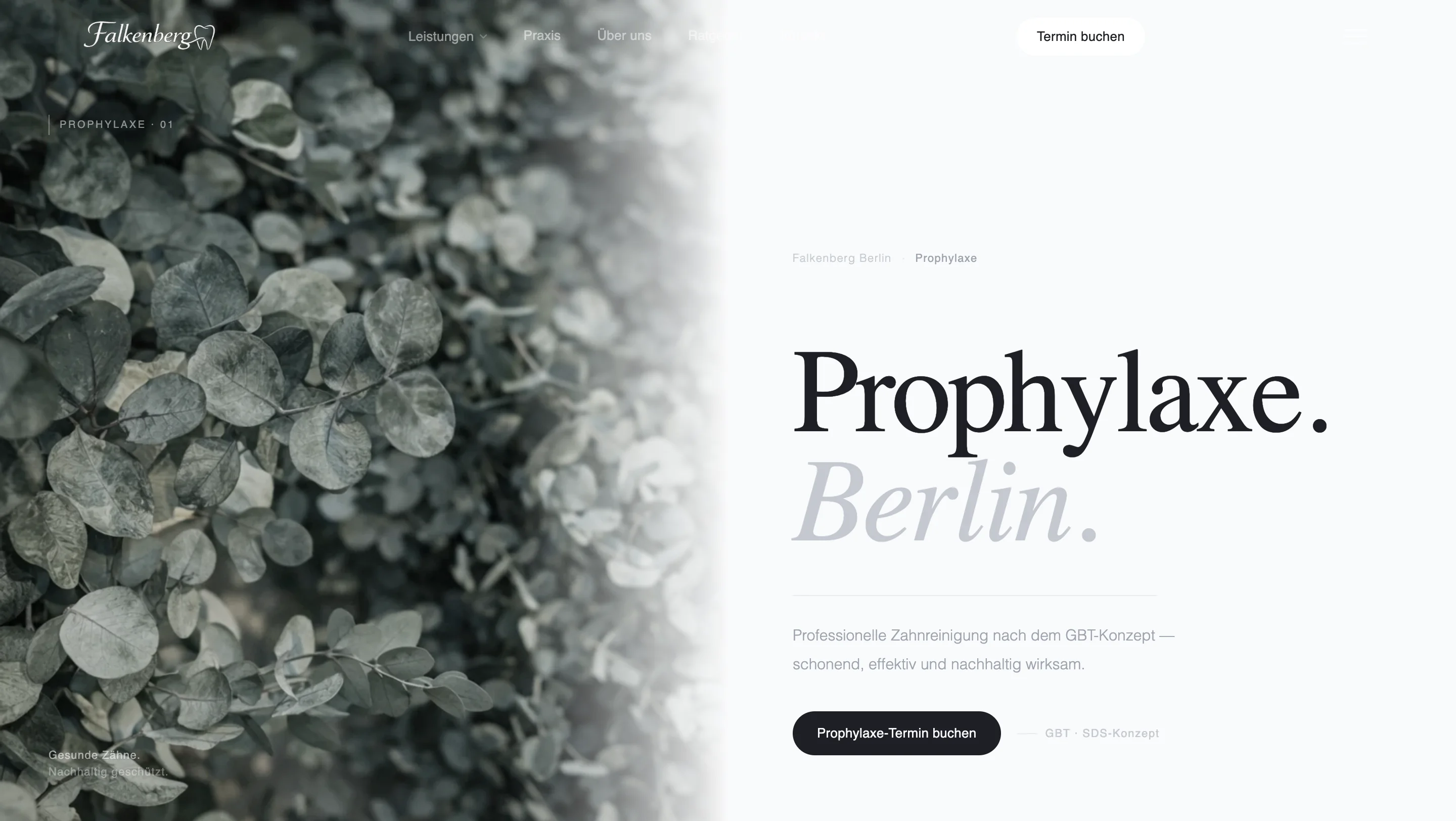 Illustrative landing page with content-led storytelling direction (concept)