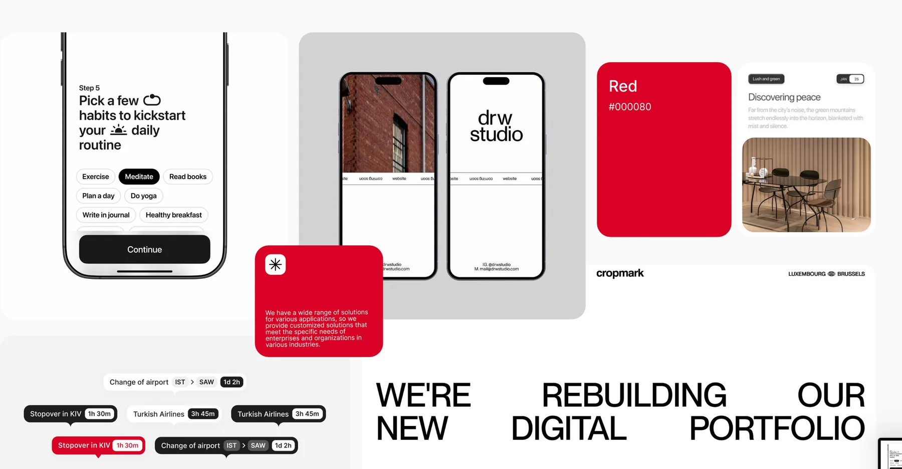 Alternative AERA visual direction using red route accents