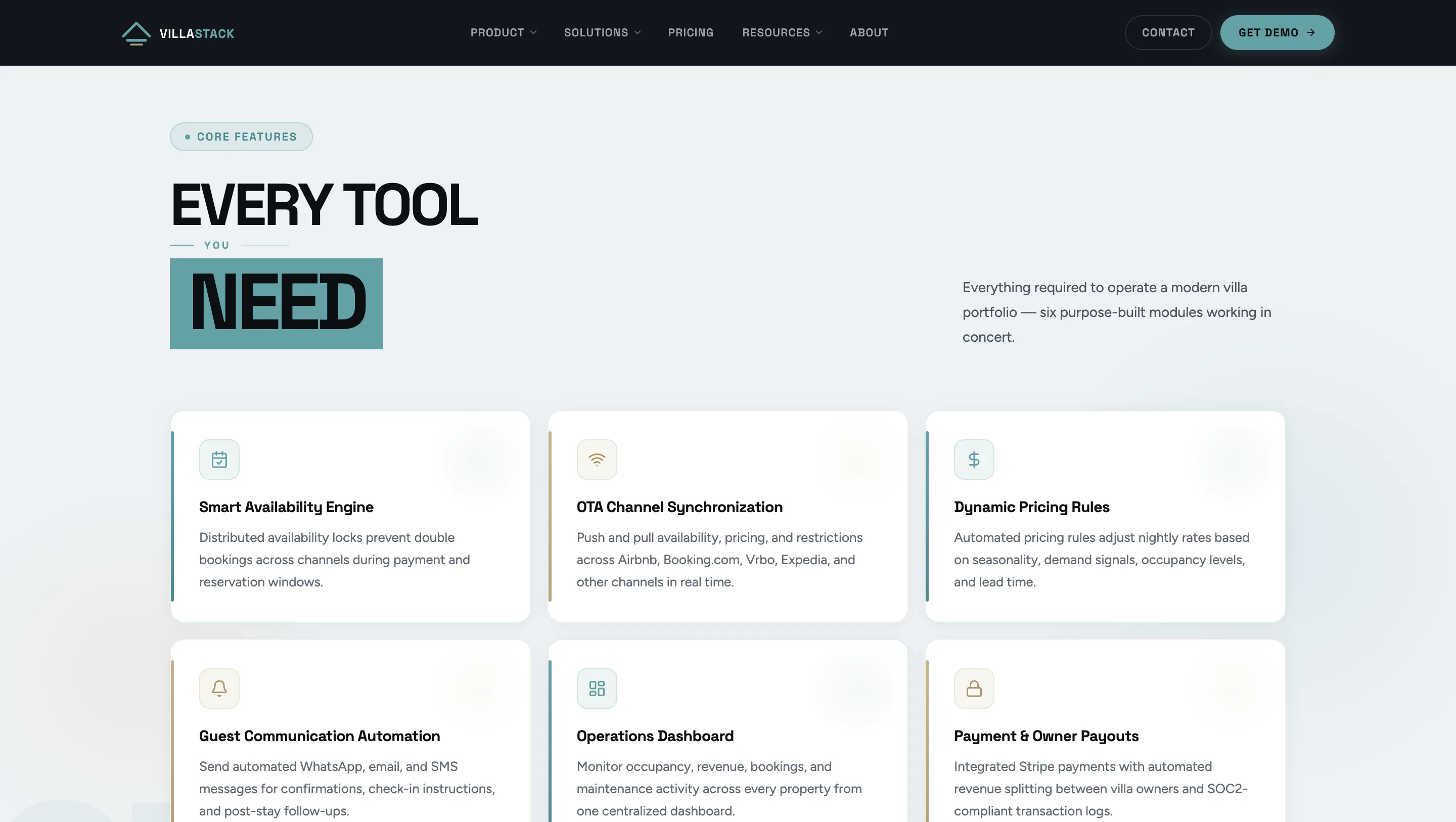VillaStack — Concept Build: Booking Infrastructure for Villa Portfolios gallery 2